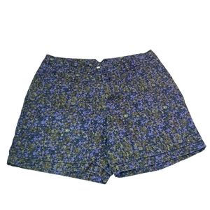 Columbia Kenzie Cove Floral Printed Shorts Purple Green Size 8